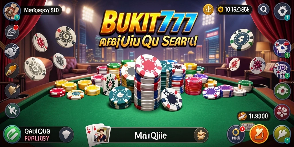 Gameplay seru BUKIT777 menunjukkan kartu QiuQiu yang mendebarkan.