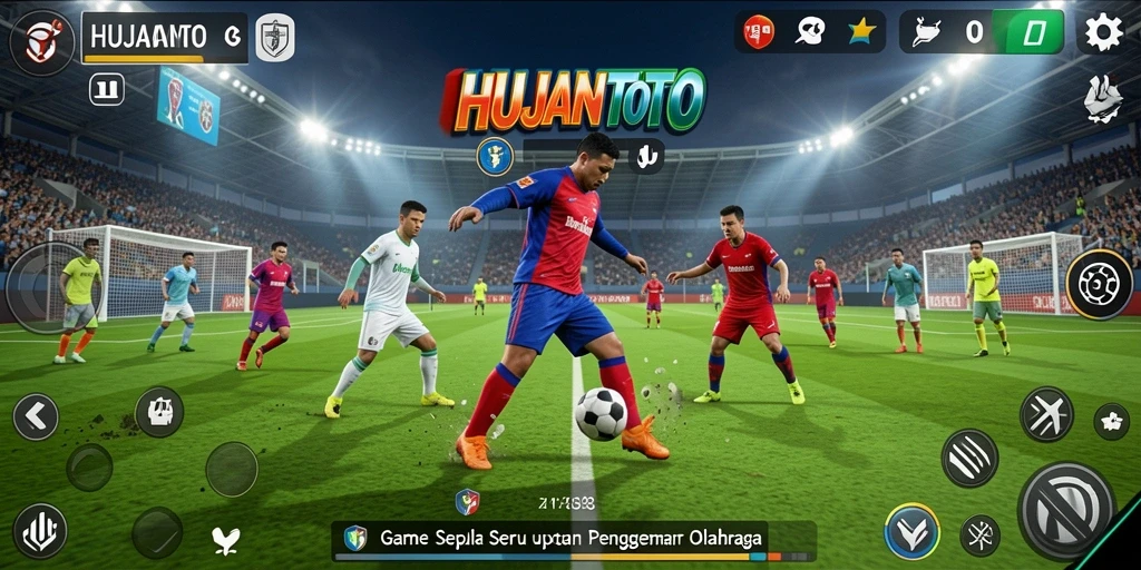 Gameplay menarik dalam <strong>HUJANTOTO</strong> yang menggambarkan aksi sepak bola.