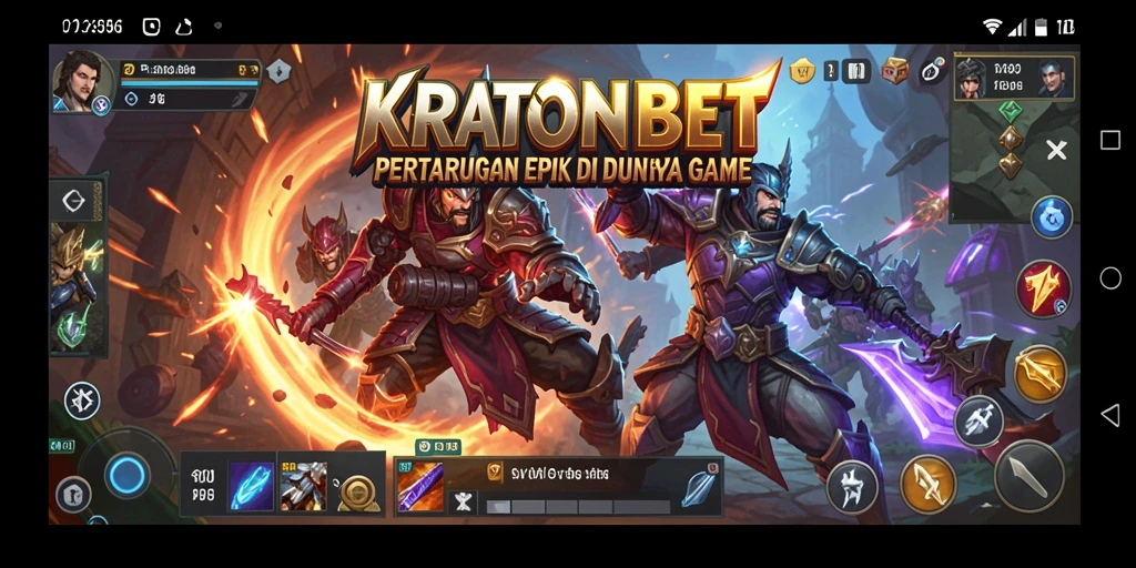 Screenshot KRATONBET menunjukkan pertarungan mendebarkan dengan grafis yang menawan.