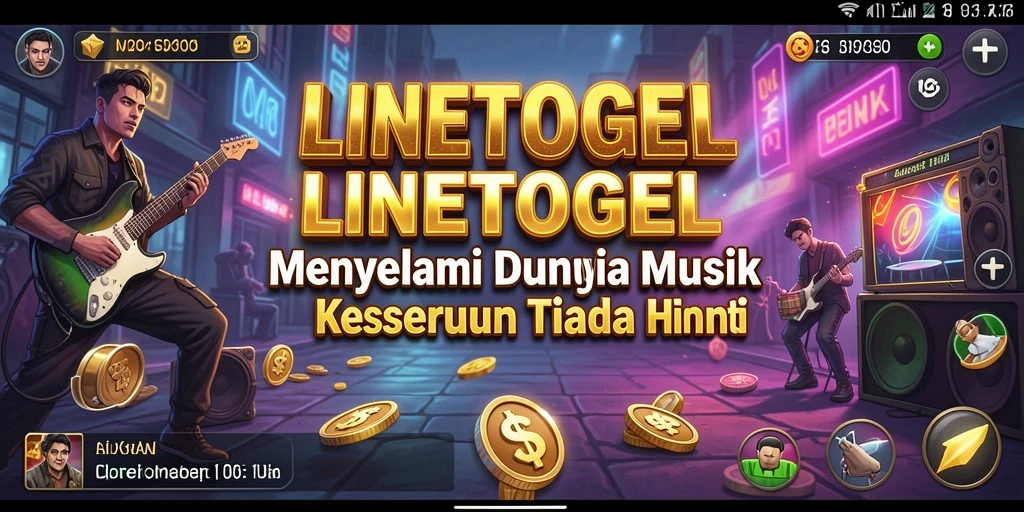 Screenshot LINETOGEL menampilkan gameplay musik yang seru dan interaktif.