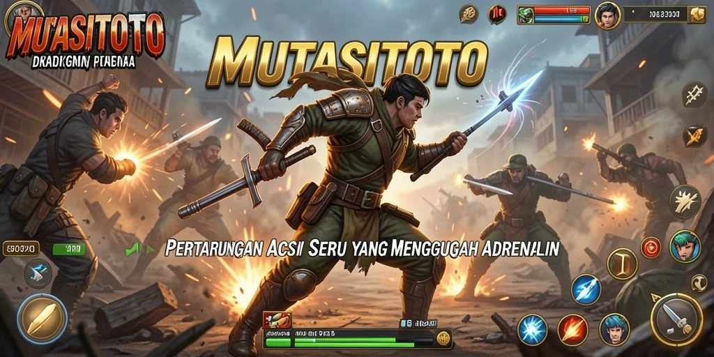 Screenshot gameplay MUTASITOTO yang menunjukkan aksi seru di medan perang.