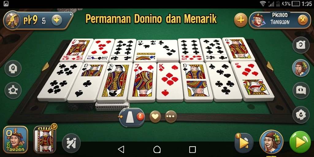 Tampilan gameplay seru dari PK95 permainan Domino.