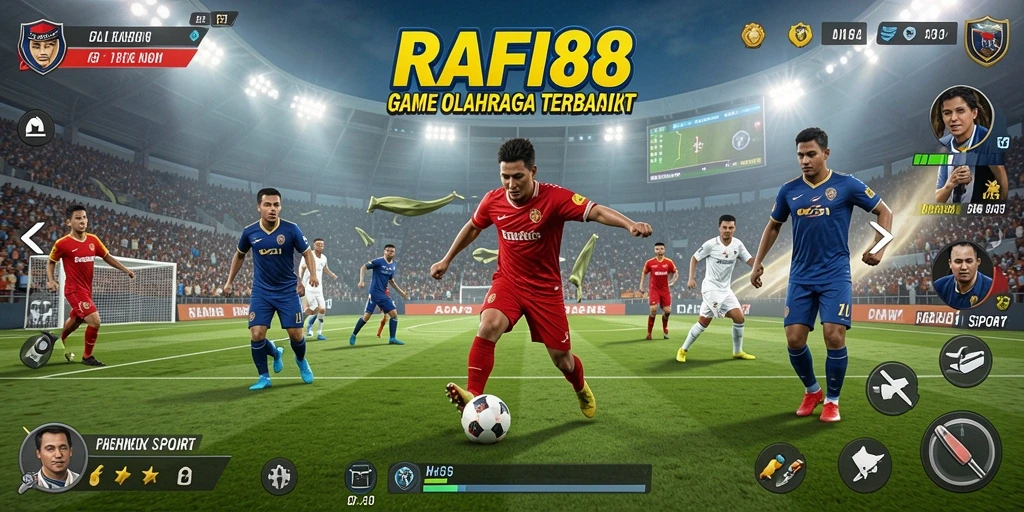 Tangkapan layar dari gameplay olahraga yang mendebarkan.
