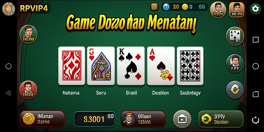 Tampilan gameplay menarik dari RPVIP4 dengan elemen Domino.