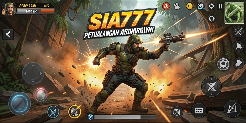 Tampilan aksi menegangkan dalam gameplay SIA777.