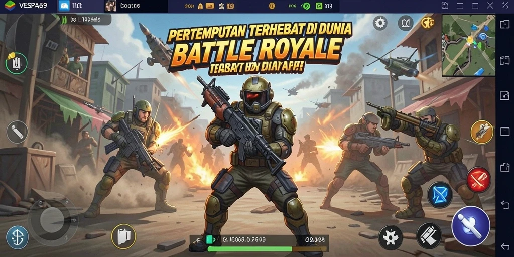 Tampilan menarik dari gameplay Battle Royale VESPA69 dengan aksi seru.